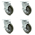 Service Caster Avantco HPCASTWB Swivel Caster Locking Replacement Set AVA-SCC-20S514-PPUB-TLB-TP2-4